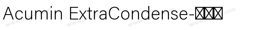 Acumin ExtraCondense字体转换